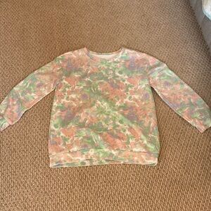 Art Class Green and Pink Tie-Dye Sweatshirt